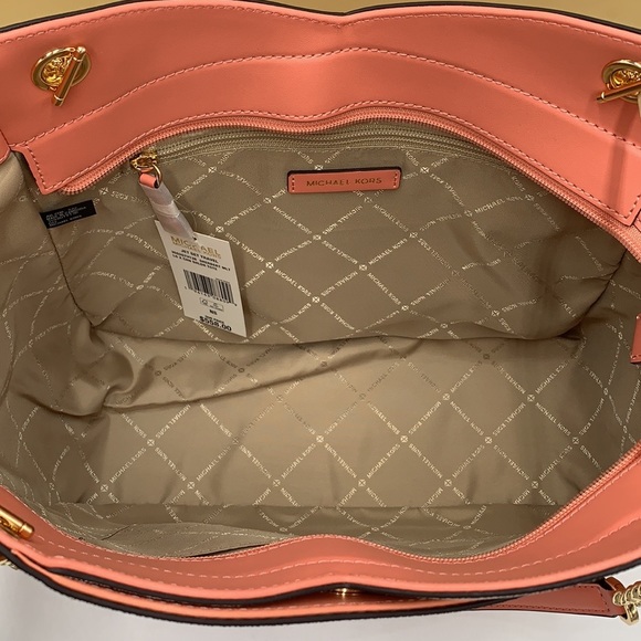 MICHAEL KORS LARGE X CHAIN SHOULDER TOTE BAG SHERBERT MULTI COLOR - Picture 10 of 15